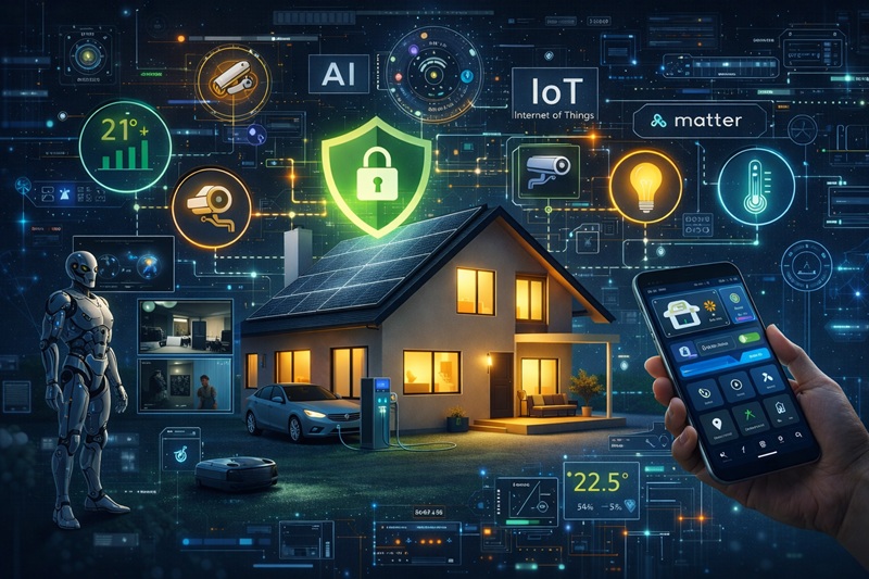 Ahorro energético con domótica en 2026, hogar inteligente eficiente