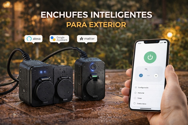 enchufe inteligente exterior wifi jardin terraza